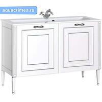 Тумба Паола 120 цв.белый/патина серебро